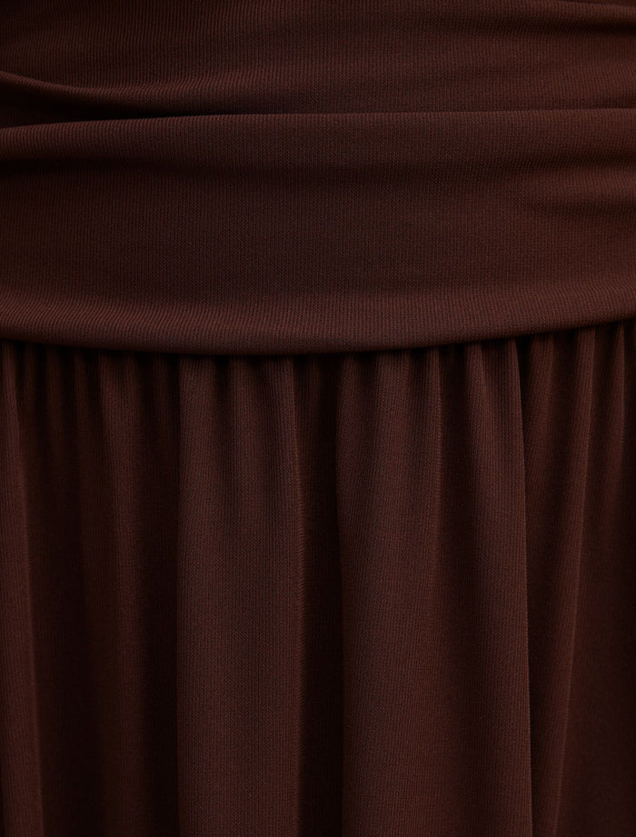 Layne Gathered Basque Maxi Skirt Forever New