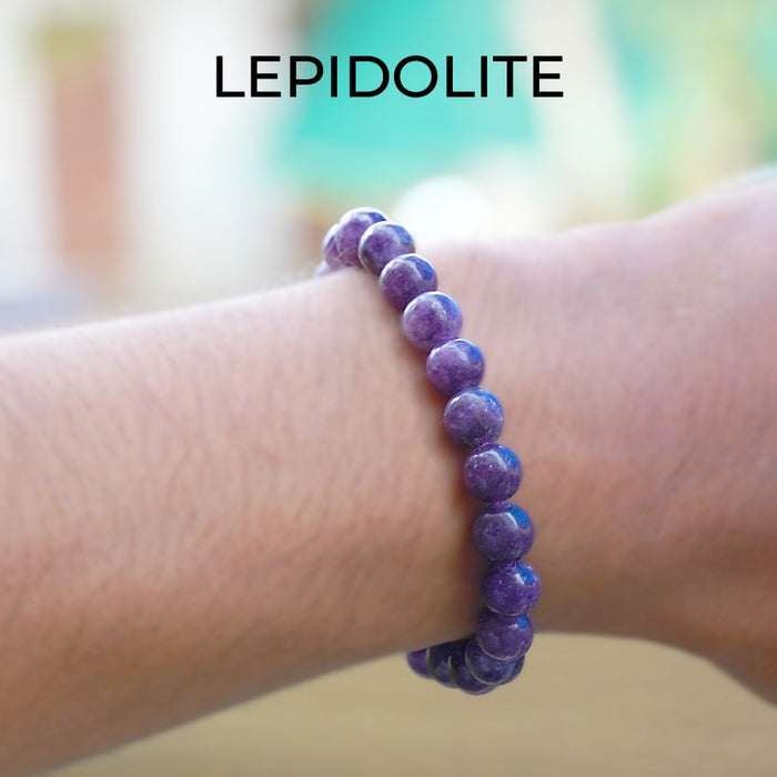 Lepidolite Natural Crystal Bracelet