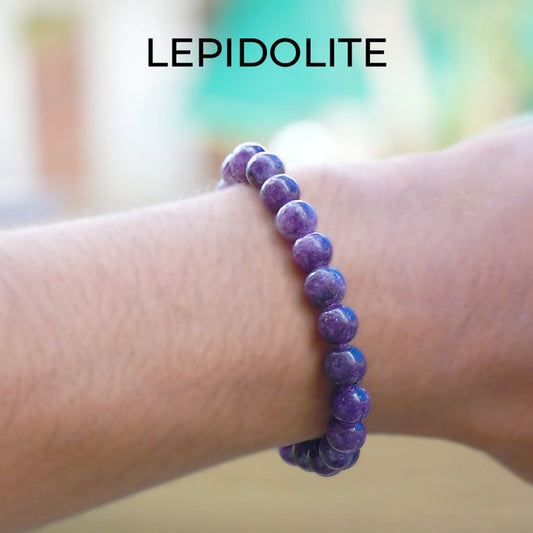 Lepidolite Natural Crystal Bracelet