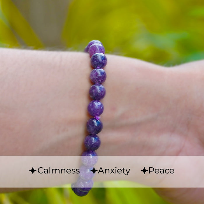 Lepidolite Natural Crystal Bracelet
