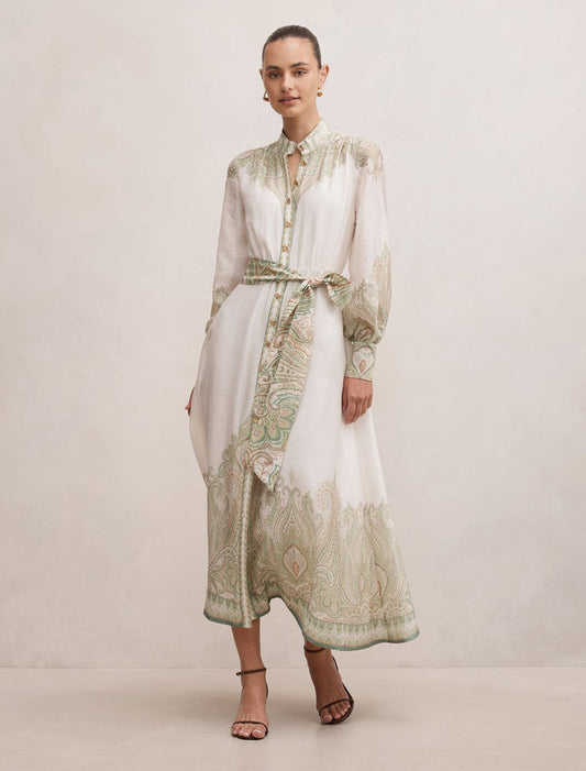 Lucena Button Front Midi Dress Lucena Paisley Forever New