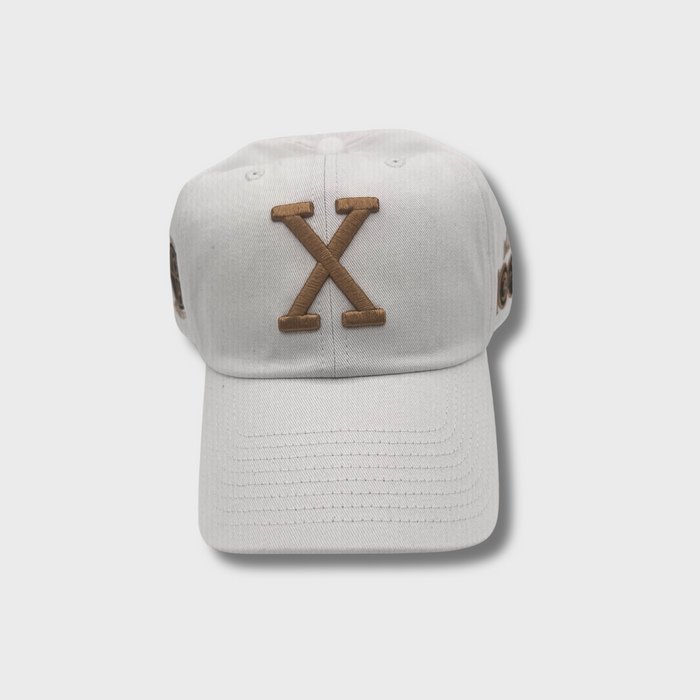 Malcolm X 100th Birthday White & Gold Leather Strapback Dad Cap – Spike Lee's 40 Acres x Mitchell & Ness Limited Edition