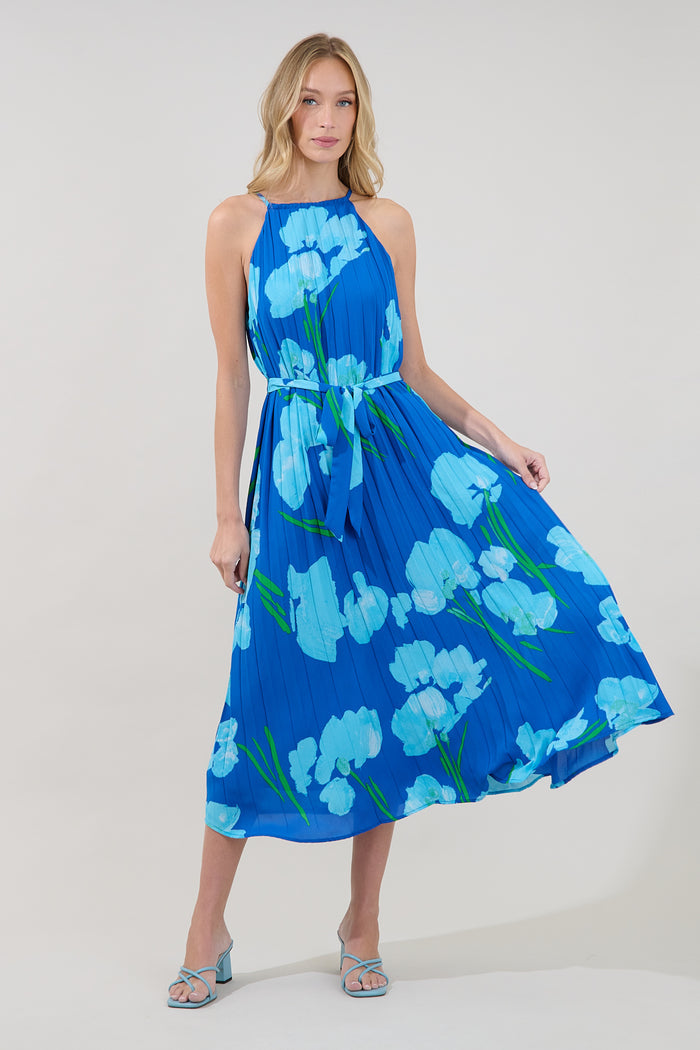 Maly Pleated Midi Dress Floral