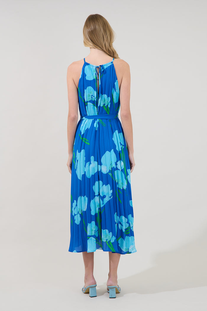 Maly Pleated Midi Dress Floral