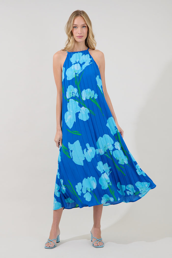 Maly Pleated Midi Dress Floral