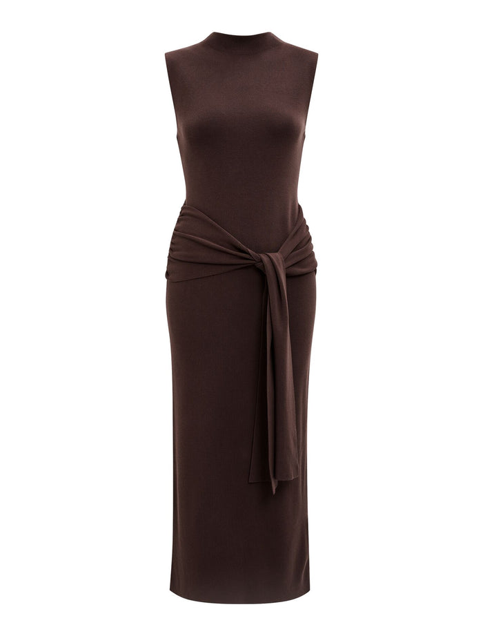 Margot Wrap Detail Knit Midi Dress Forever New