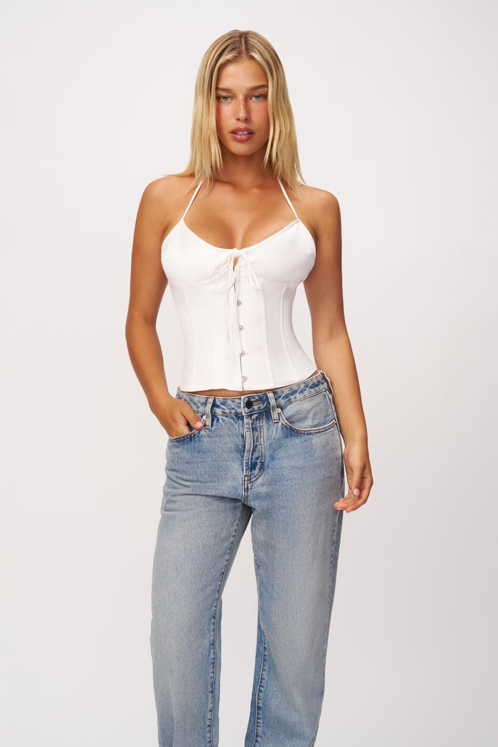 Marini Corset Top in White