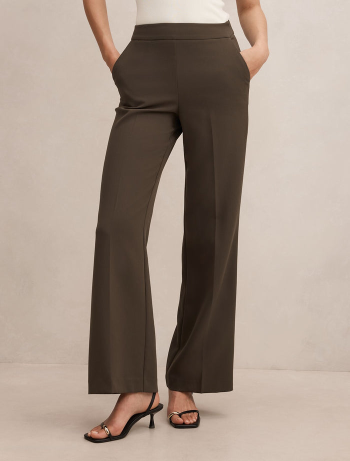 Marissa Wide Leg Pants Olive Suit Forever New