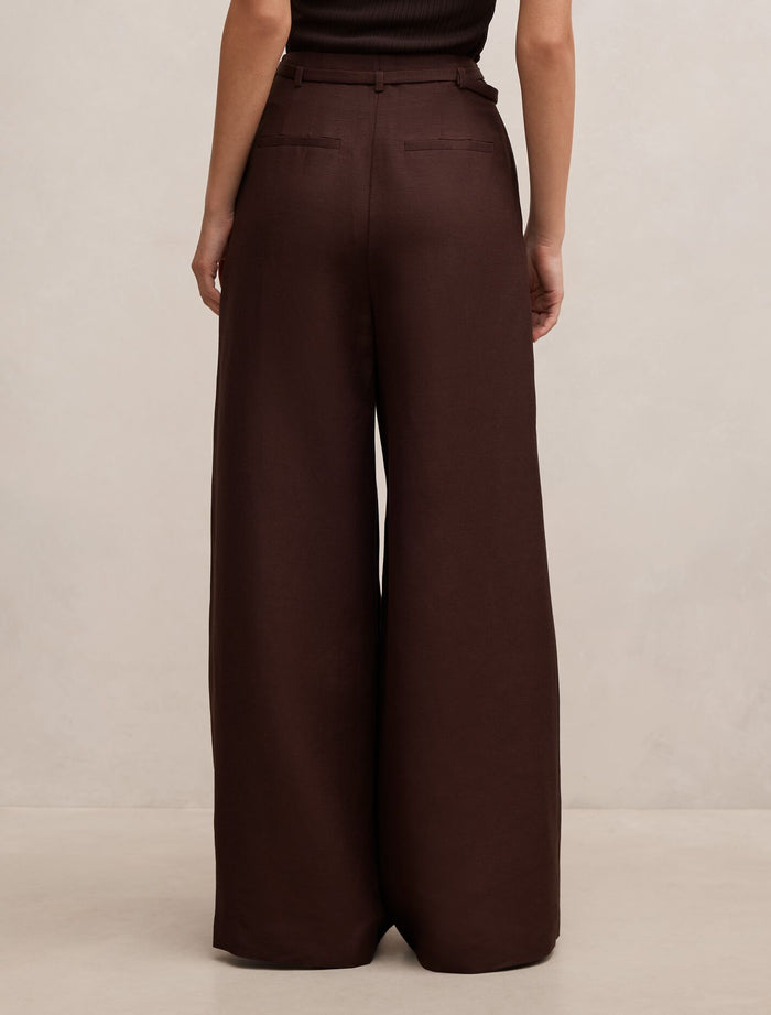 Matilda Linen Blend Wide Leg Pants Forever New