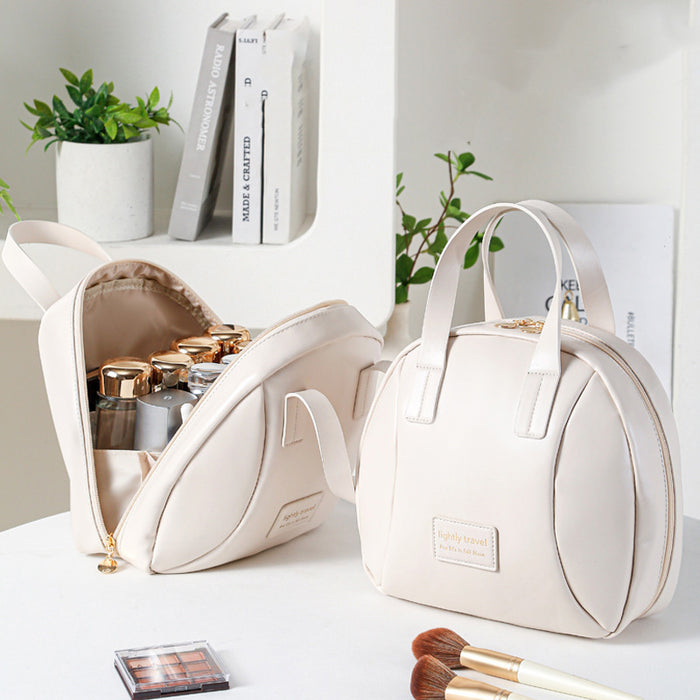 MB001 - Marbled Makeup Organizer Bag with Partition Storage