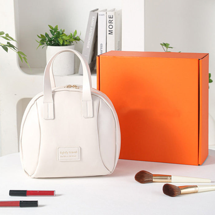 MB001 - Marbled Makeup Organizer Bag with Partition Storage