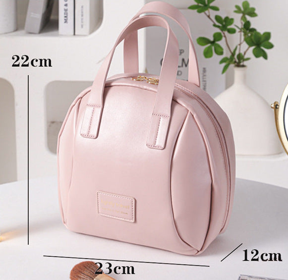 MB001 - Marbled Makeup Organizer Bag with Partition Storage