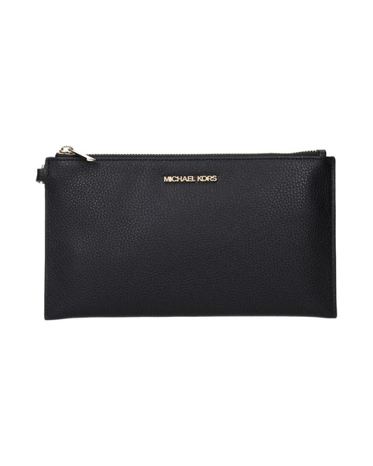 Michael Kors Black Leather Clutch Bag