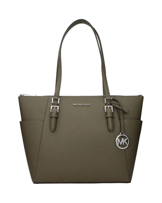 Michael Kors Green Leather Shoulder Bag