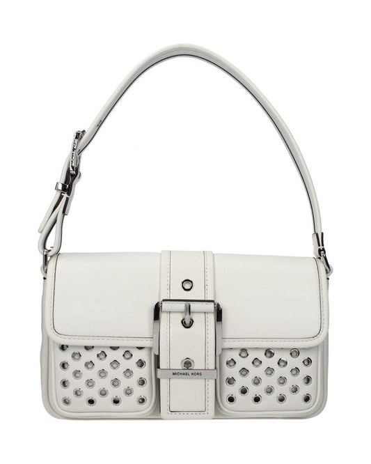Michael Kors White Leather Shoulder Bag