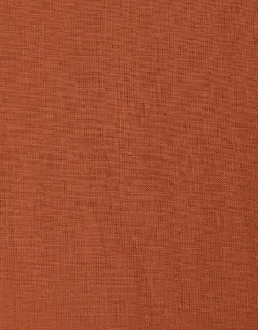Mid Brown Washed Pure Linen Fabric