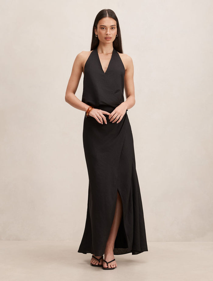 Mila Linen Wrap Maxi Skirt Forever New