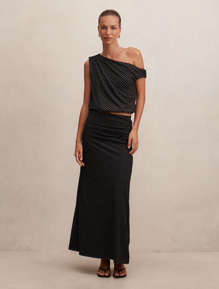 Mimi Flute Maxi Skirt Forever New