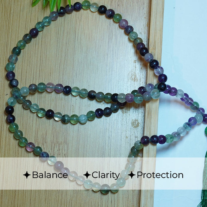 Multi Fluorite 6 MM Jup Mala – Mental Clarity, Emotional Balance & Intuition