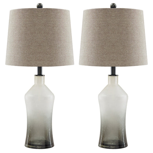 Nollie L430534 Gray Glass Table Lamp 2CN