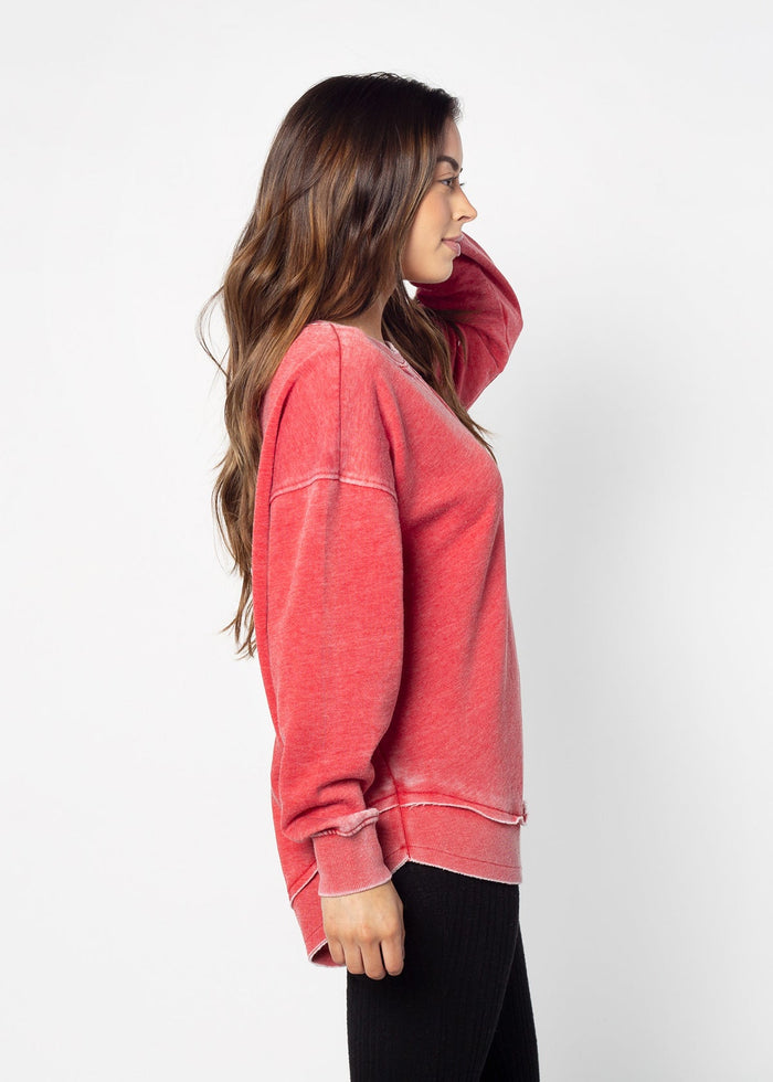 Ohio State Buckeyes Women's Top of the Class Burnout Crewneck