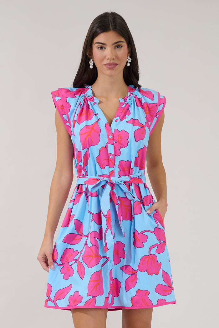 Olera Ruffle Mini Dress Floral