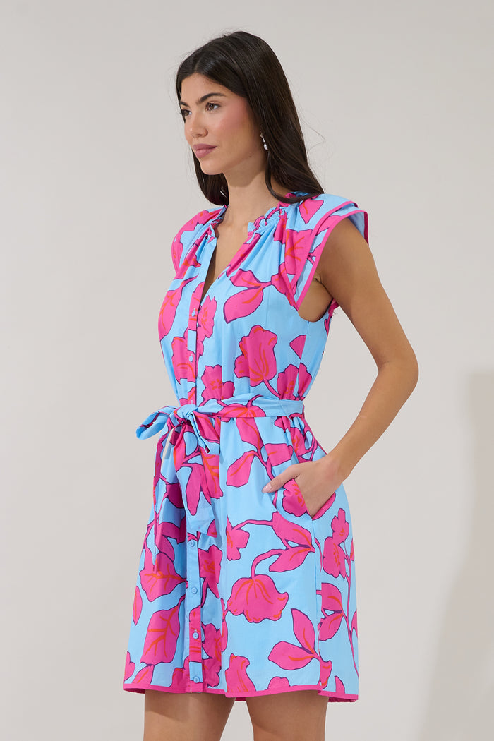 Olera Ruffle Mini Dress Floral