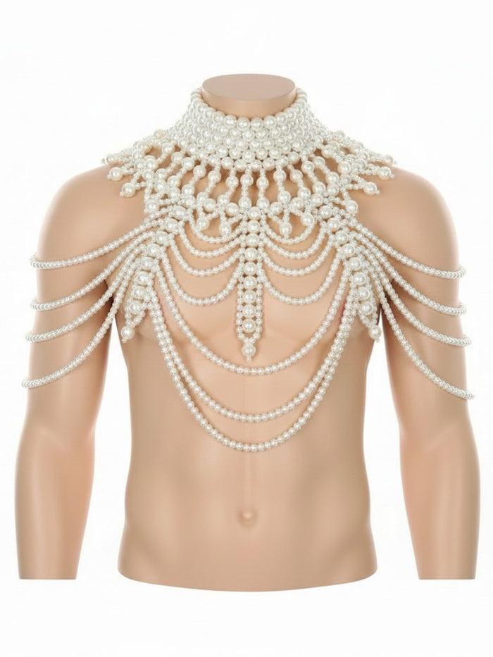 PEARL CHEST PIECE NECKLACE