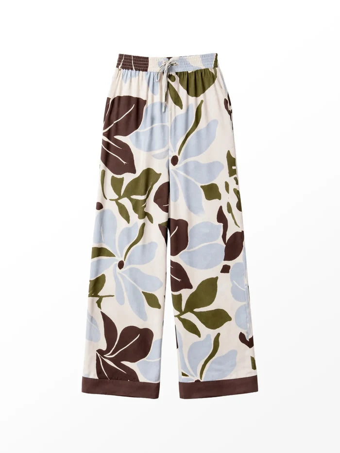 Petite Stencil Floral Print Trousers