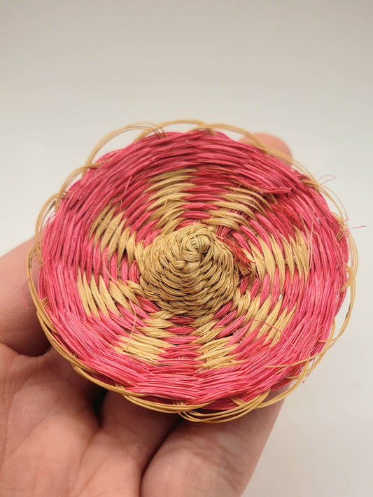 Pink Straw Sombrero