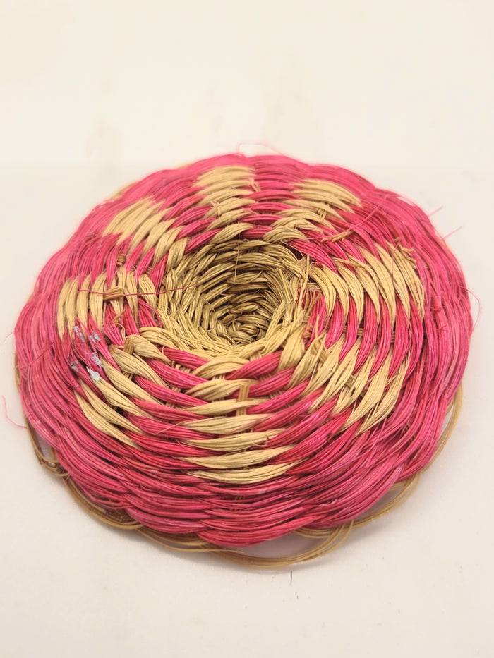 Pink Straw Sombrero