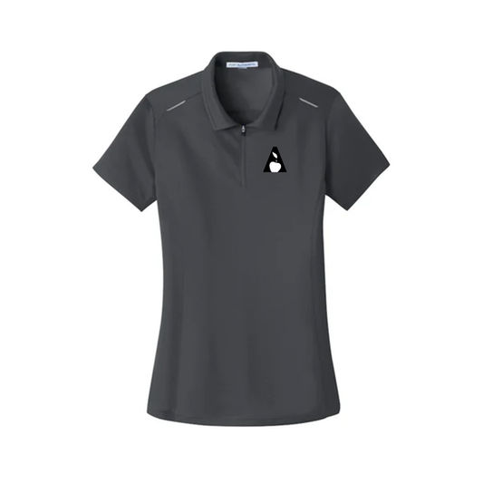 Port Authority® Women's Pinpoint Mesh Zip Polo, Printed