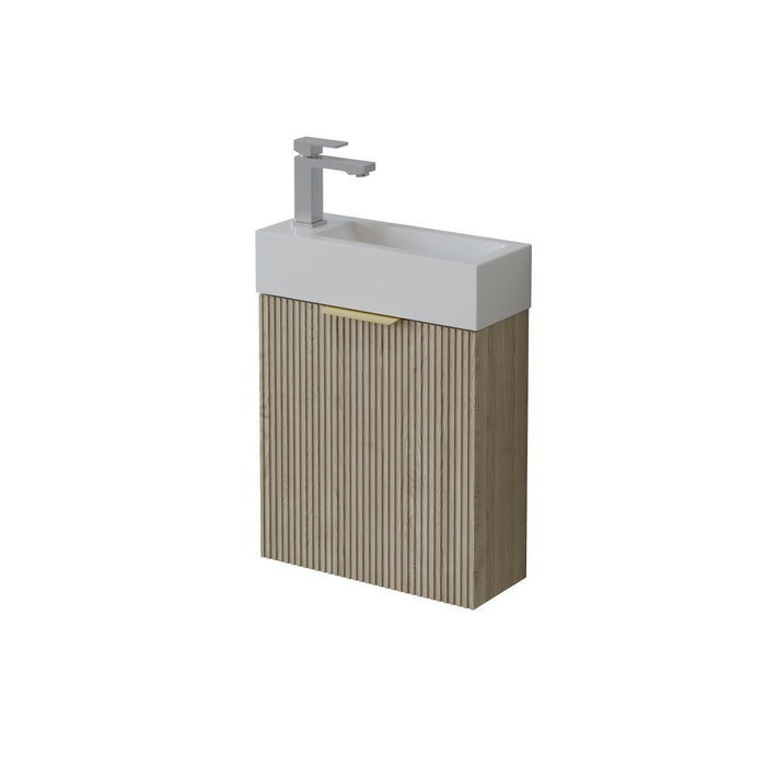 PVC fluted Cabinet with soft closing door 440*245*480mm