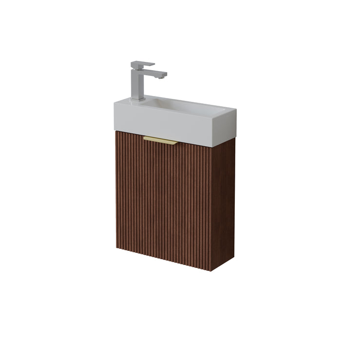 PVC fluted Cabinet with soft closing door 440*245*480mm