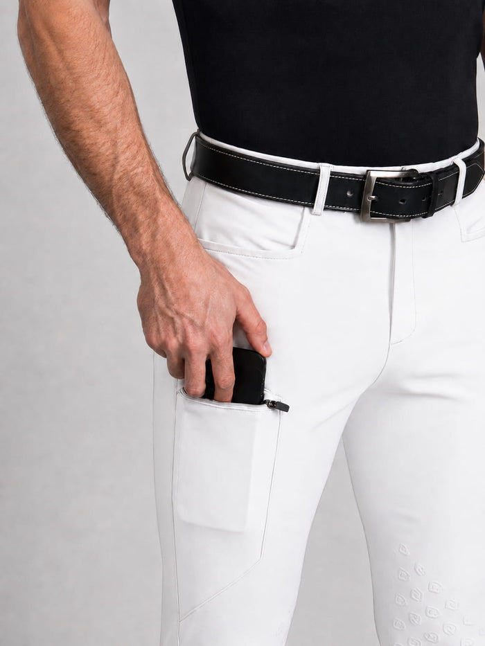 Reithose Luca Knie Grip weiß