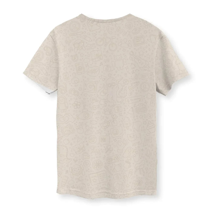 Remote Work T-Shirt in Blaze Orange & Static White. OEKO-TEX® 100, REACH Compliant, Zero-Wastewater Printing.