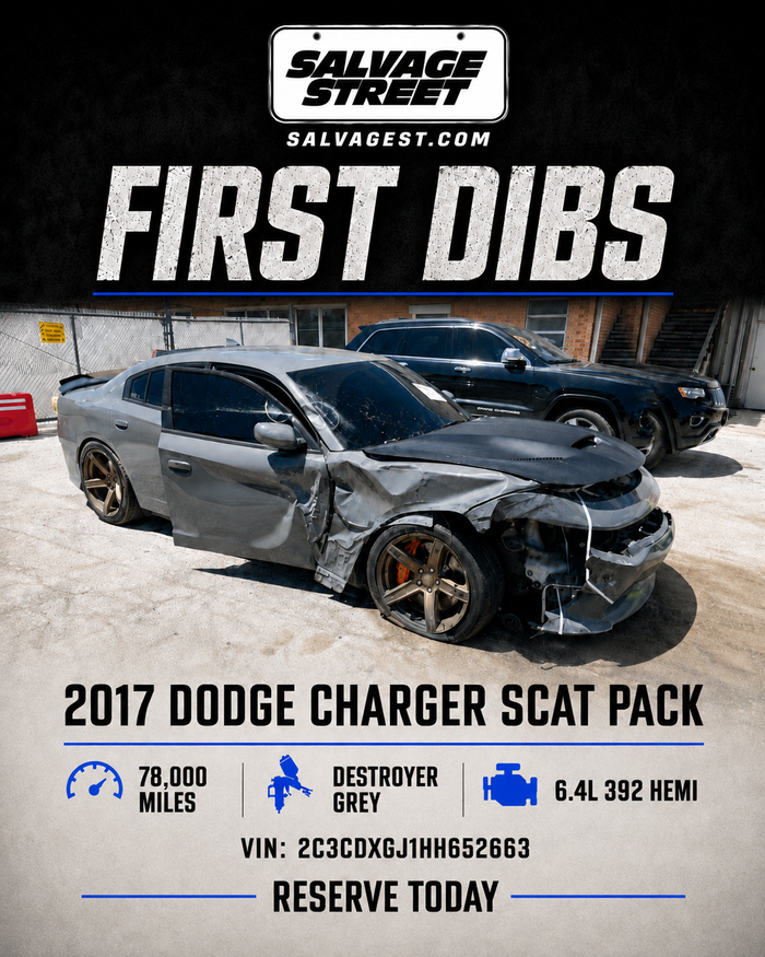 Reservation for Seat Set from 2017 Charger Scat Pack