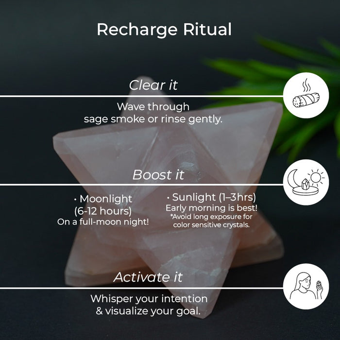Rose Quartz Merkaba Big Star