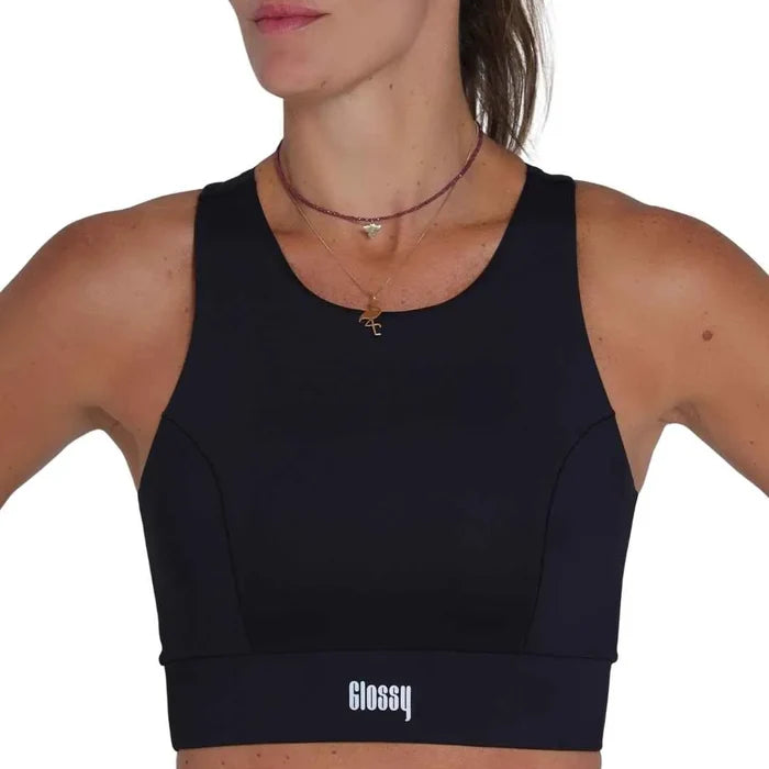 Running Pulse Top in Black | Glossy