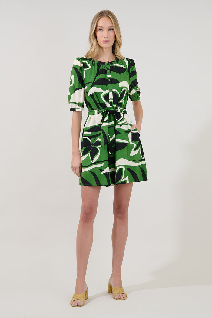 Samrie Shift Mini Dress Rainforest