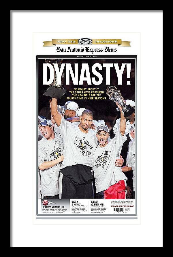 San Antonio Spurs 2007 NBA Champions Framed Print