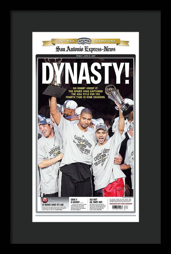 San Antonio Spurs 2007 NBA Champions Framed Print