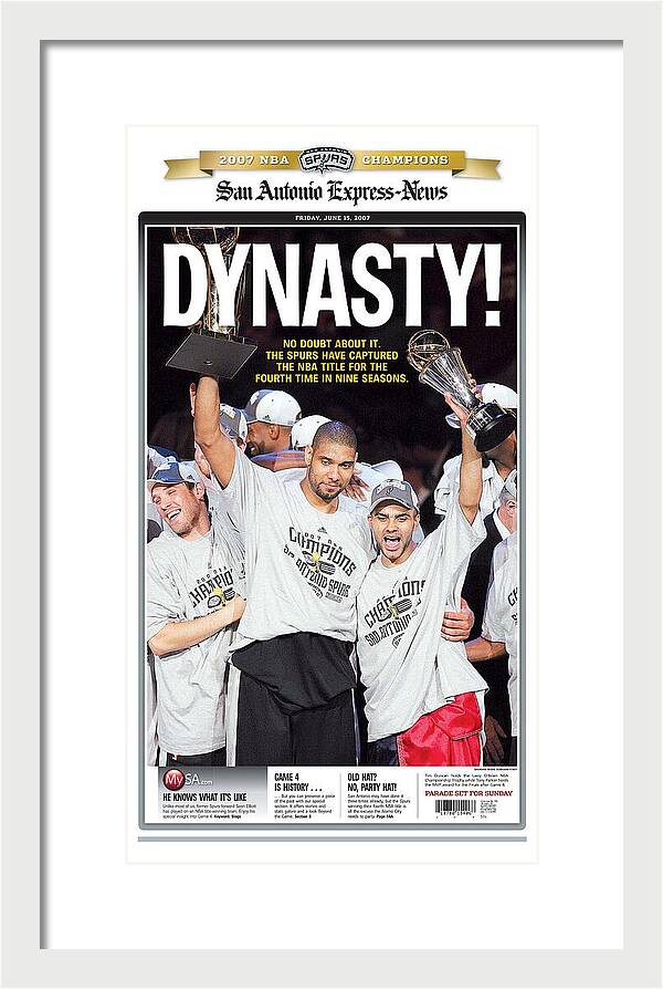 San Antonio Spurs 2007 NBA Champions Framed Print