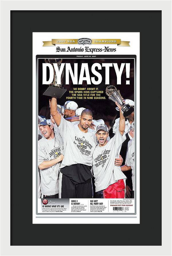 San Antonio Spurs 2007 NBA Champions Framed Print