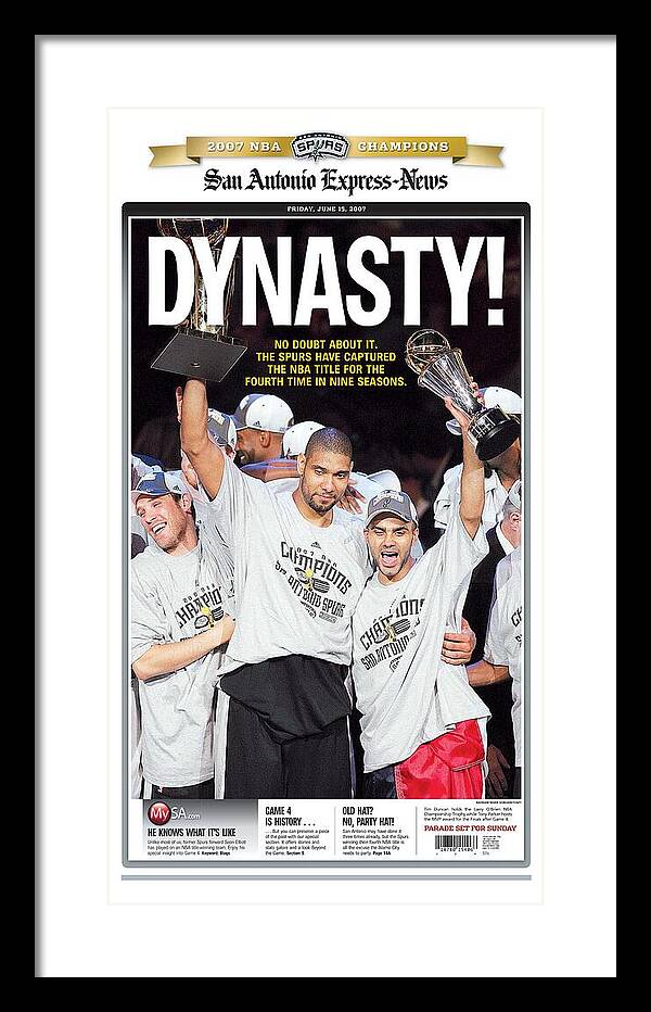 San Antonio Spurs 2007 NBA Champions Framed Print