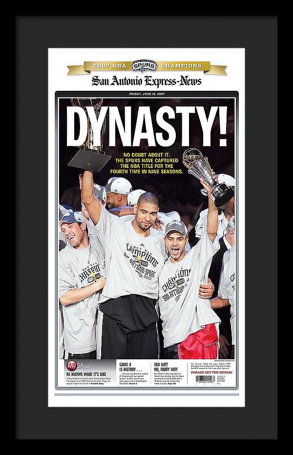 San Antonio Spurs 2007 NBA Champions Framed Print