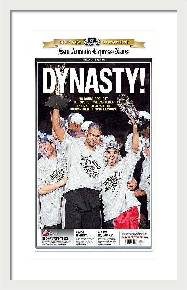 San Antonio Spurs 2007 NBA Champions Framed Print