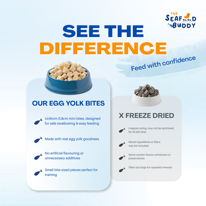 SeafoodBuddy Freeze-Dried Golden Egg Yolk Bites 70g | Balanced Diet Treats