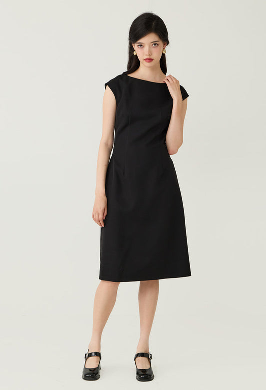 Side Smocked Midi Dress