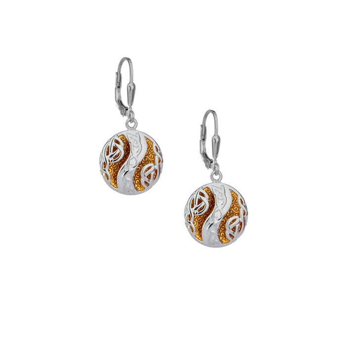 Silver with 22k Gold Gilding Faerie Pool Earrings